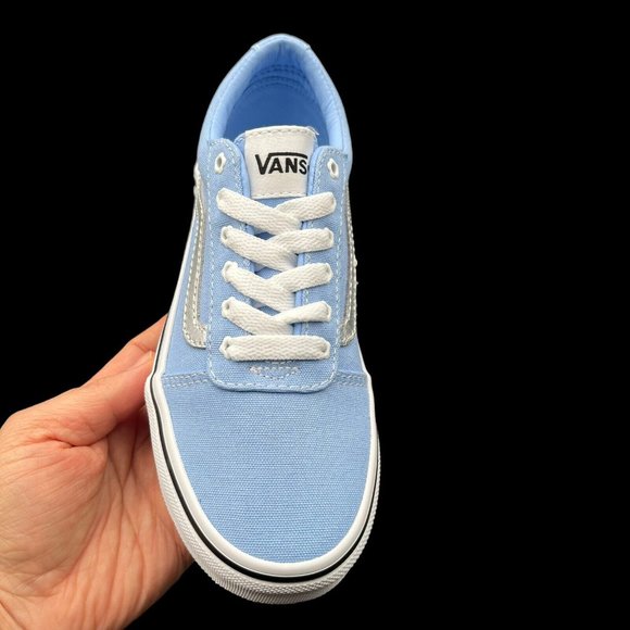 Vans Ward Little Girls Canva Skateboard Sneaker Size 13 Low Top Lace Up Shoes - Picture 5 of 16